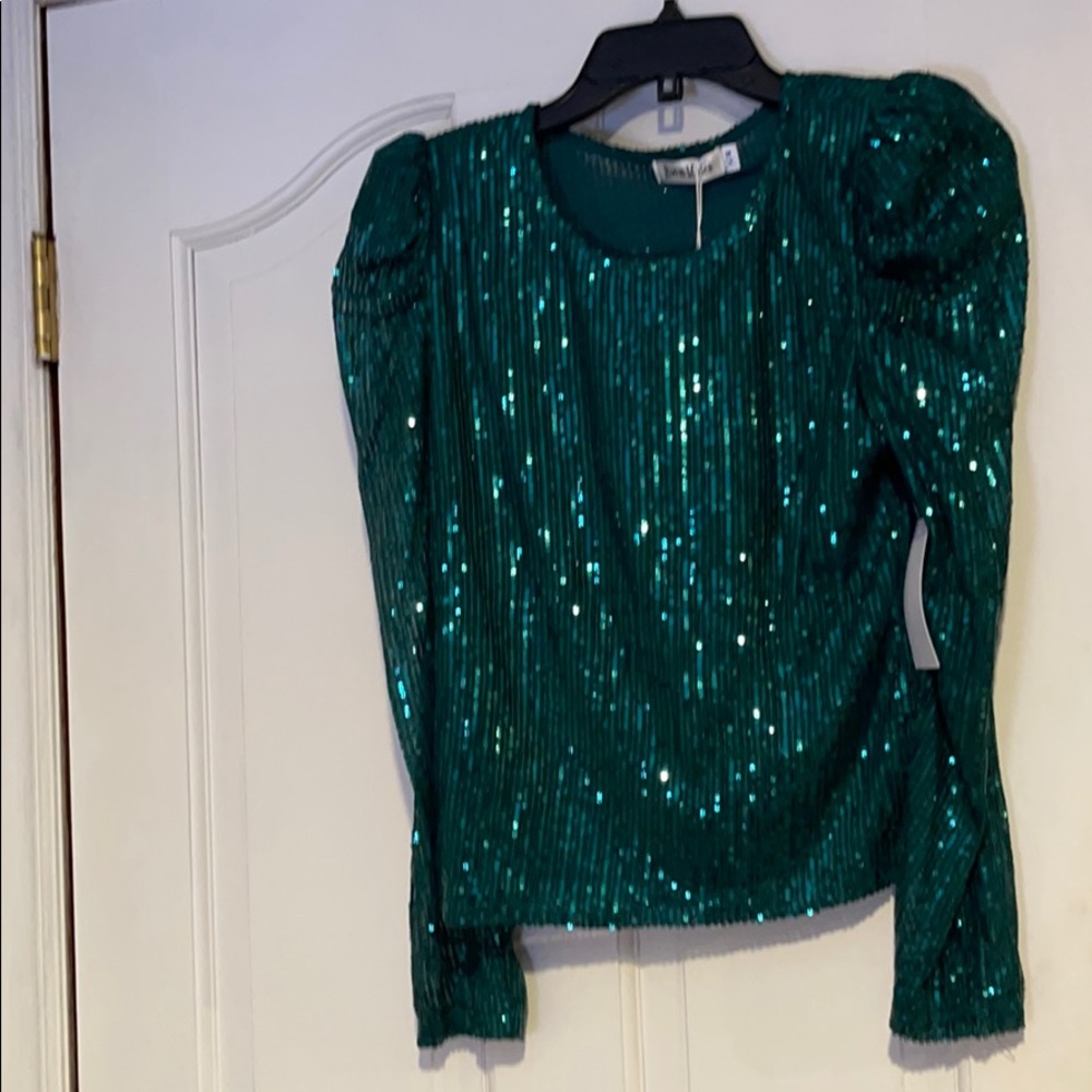 sequin shirt. matching mask